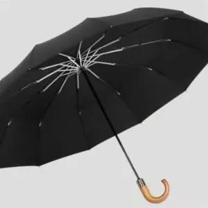 UV차단 우드 그립 고급 3단 우산 손잡이 양산 우양산