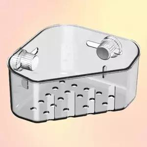 욕실 코너 정리선반 다목적 물빠짐 스탠드 투명 소품 보관 선반