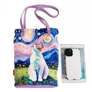 [패션] 여성용 캔버스 고양이 무지 숄더 크로스백 가방