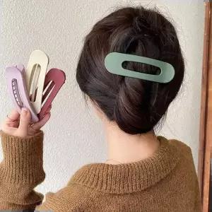 실크리본 여성 올림머리 반묶음머리 패션 큰 예쁜 컬러 집게핀