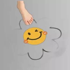 스마일 발매트 욕실 감성 인테리어 부들 러그 주방