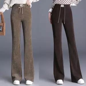 하이웨스트 골덴 부츠컷 팬츠 허리밴딩 라벨포인트 sCP6+6zTV