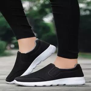 남녀공용 슬립온 단화 쿠션 통기성 좋은 매쉬슬립온 apv6+8XkC