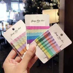 컬러 물결 헤어 실핀세트 20P세트 머리핀 헤어핀 핀세트 실핀 실삔 실핀세트