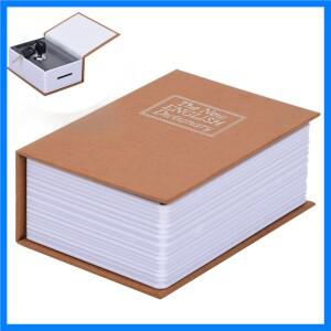 책 스타일 금고 미니 책 사전 스타일 금고 보관 금속 잠금 가정용 금고