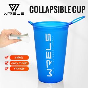 WRELS 200ml 접이식 컵 TPU 러닝 워터 재사용 가능한 Protable 클라이밍 마라톤-BPA