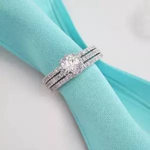 (MBC 결혼계약 협찬) (3개1세트) 더퍼스트 큐빅 반지 우리집소싱