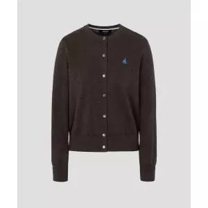 매장정품 빈폴 BEANPOLE LADIES [Essential] 코튼 라운드넥 카디건 브라운 (BF615AE01D) BF615AE01D 652533