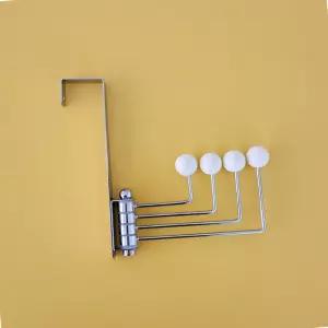 행거 회전형 옷걸이 도어 후크 4구 자바라 방문 바지 가방