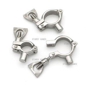 1개 스테인리스 스틸 위생 파이프 클램프 지지대 브래킷 하드웨어 액세서리