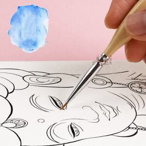후크 라인 펜 수채화  미세한 구아슈  머리카락 브러쉬워크 세심한 윤곽 00000 화  그린 프로필렌
