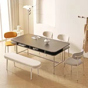 일마레하우스 큐비 6인용 수납 벤치 식탁세트 1800 (의자4+벤치1)