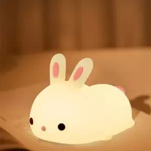 큐티 토끼 실리콘 무드등 수유등 취침등 아이방 인테리어 조명 스탠드 D1-106756