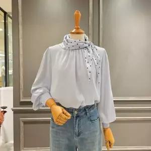 [대구백화점] [아니베에프]도트 스카프 진주 블라우스(A62WTB410)