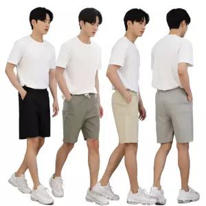 여름 린넨반바지 M~3XL 면 마바지 빅사이즈 밴딩 여름반바지 남자반바지 아이스바지 쿨바지 면바지
