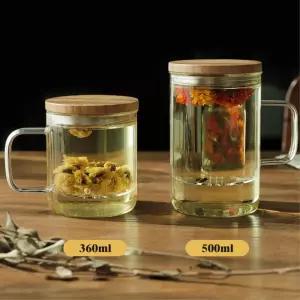 내열유리 티망 우드뚜껑 차우리는 머그 컵 신혼부부선물 카페