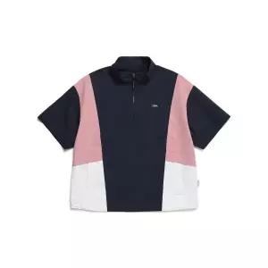 브랜드정품 NATIONALGEOGRAPHIC N242WFT190 여성 베어리 우븐 배색 반팔 아노락 DEEP SEA NAVY 126077