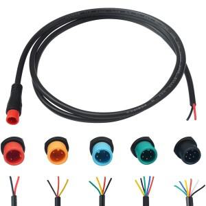 LED 전원 신호선 2/3/4/5/6핀 M8 커넥터 케이블 남성 여성 방수 야외 전기 자전거 플러그 와이어