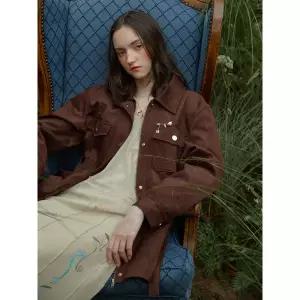 [롯데백화점]DEWL 스웨이드 벨티드 자켓 D254MSF037