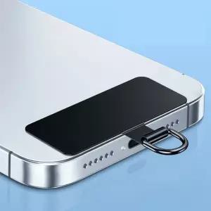 메탈 스마트폰 사각 태그홀더 연결고리 핸드스트랩 스틸