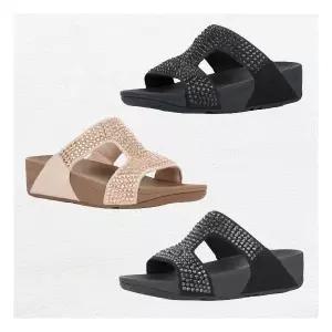 [핏플랍]글릿지 레더 슬라이드 샌들 L97