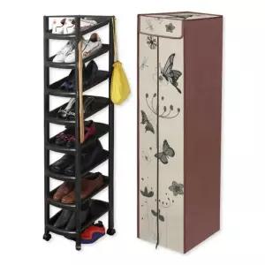 부직포커버 조립식 신발정리 소형8단 수납선반 신발장