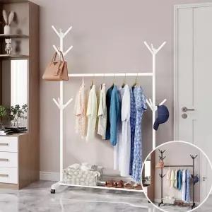 싱글 스탠드 이동식 옷걸이 행거 철제 헹거 옷장 선반