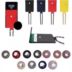 실리콘 LG 블랙 22줄 가죽 카드 목걸이 V30 V300