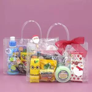 1개 가로형3호 PVC 쇼핑백 투명가방 구디백 어린이집 선물포장