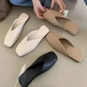 여성 네모코 뮬 뮬슬리퍼 사무실슬리퍼 구두 여름신발 FCK5+9sbE