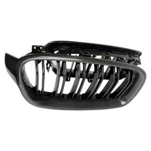 F30 그릴, 2012-2018 BMW 3 시리즈 세단 F31 에스테이트 320i M340i용 리얼 카본 파이버 프레임 범퍼