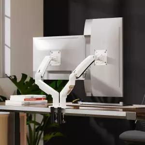 노스바유 NB F160 듀얼 모니터암 거치대 화이트