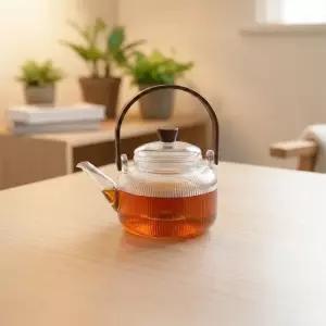우드시엘 내열 유리 주전자 티포트 티팟 차주전자 티메이커 직화 차포트