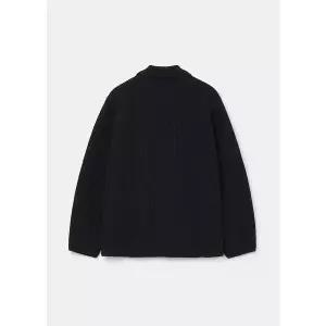 [유니폼브릿지]pocket collar knit cardigan black