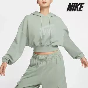 [나이키] 여성용 후드티 /d1- FV7778-370 / 우먼스 오버사이즈 크롭 프렌치 테리 풀오버 후디