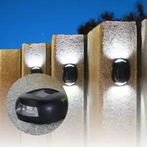 벽 바닥 설치가능 태양광 2LED 상하벽등 WHITE