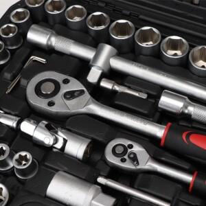 108피스 슬리브 라쳇 렌치 조합 키트 자동차 수리 가정용 공구함