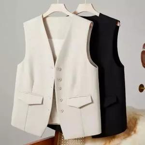 여성 정장 조끼 V넥 스퀘어넥 롱베스트