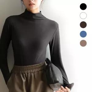 스판 신축성 좋은 여성 심플 무지 베이직 반목 티셔츠