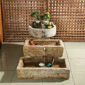 정원 꾸미기 화분 도자기 돌수반 실내 분지 돌 옹기