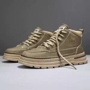 남성하이탑 남성 캐주얼 하이탑 워커 가을 스니커즈 운동화 카키