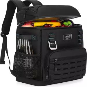 등산 바비큐 캠핑 피크닉 낚시를 위한 쿨러 백팩 2 단열 구획 누수 방지 비치 백팩(25L 36캔)