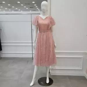 [미니멈]플라워 레이스 플레어원피스 (MYBAWO4220 BK)_IC