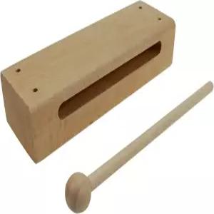 말렛 타악기 음악 리듬 블록이 있는 Risbay 1세트 나무 블록