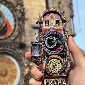 체코 천문시계탑 프라하 피규어 냉장고 천문