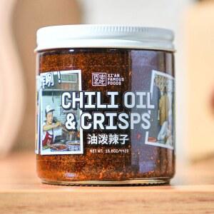 Xi u2019an 유명 식품 칠리 오일 & 크리스프 u2013 정통 매운 중국 소스와 칠리 크리스프 면, 만두, 볶음 등 다양한 u2013 , 텐 프리, 8온스 / 16온스 병(16온스)