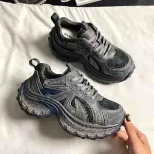 엘럽 가을 여성 버전 러닝화 리얼 소가죽 트렌드 운동화 통굽 원템3