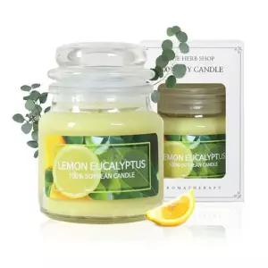 실내방향제 향초 소이캔들 유리병 90g 레몬유칼립투스 차량방향제 파티용품