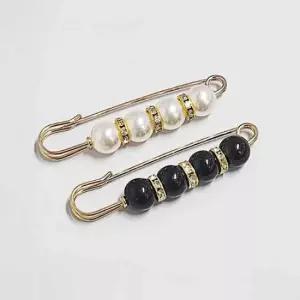 큐빅 진주 브로치 패션 여성