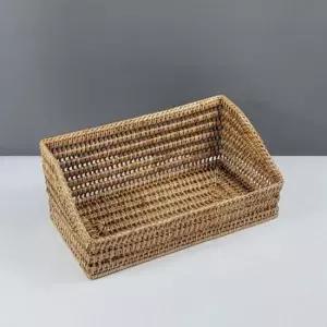 라탄공예 천연 수공예 라탄 메쉬 오픈 바스켓